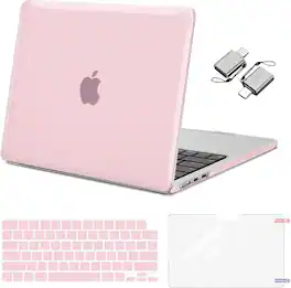 mosiso - Case for MacBook Air 13 inch M5 M4 M3 M2 A3449 A3240 A3113 A2681 (2022-2026) - Rose Pink