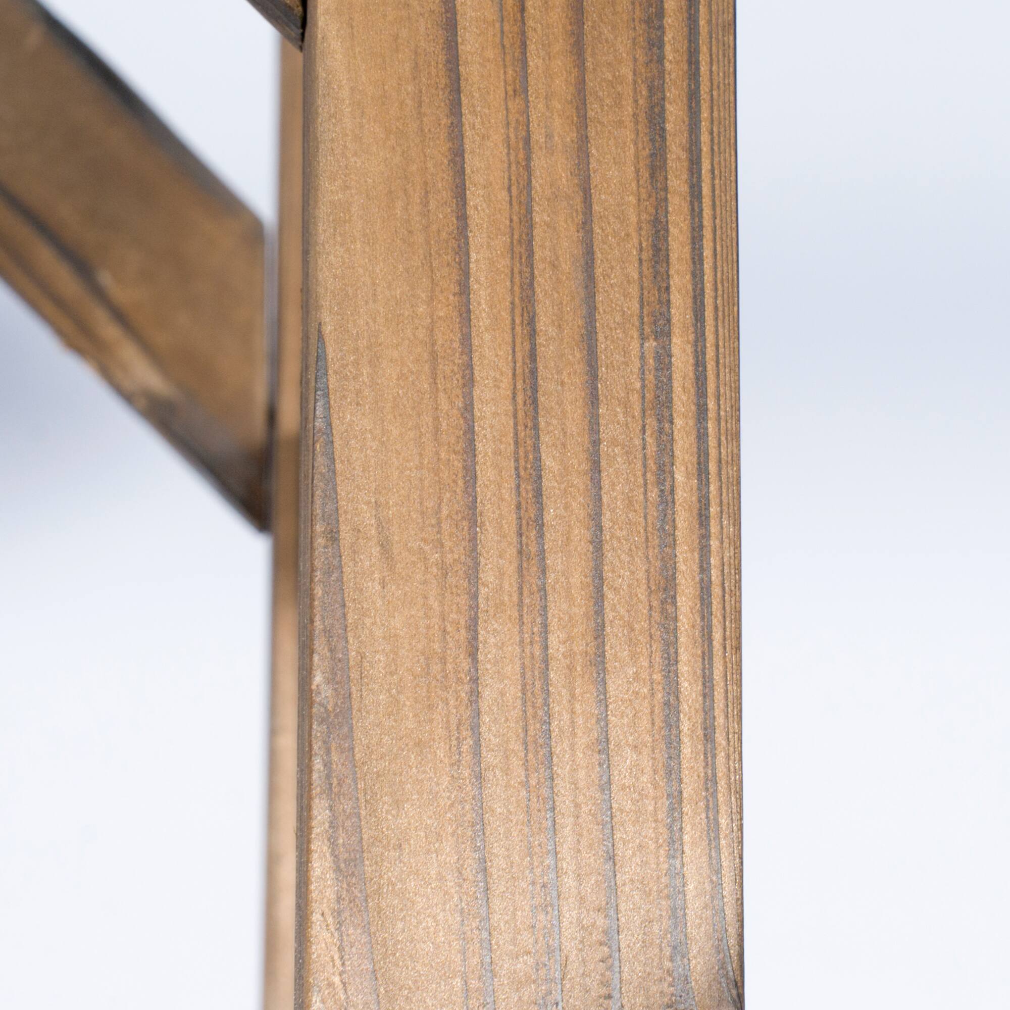 Alt View 8. Outsunny - 85" Wooden Garden Arbor for Wedding and Ceremony, Outdoor Garden Arch Trellis for Climbing Vines - Carbonized.