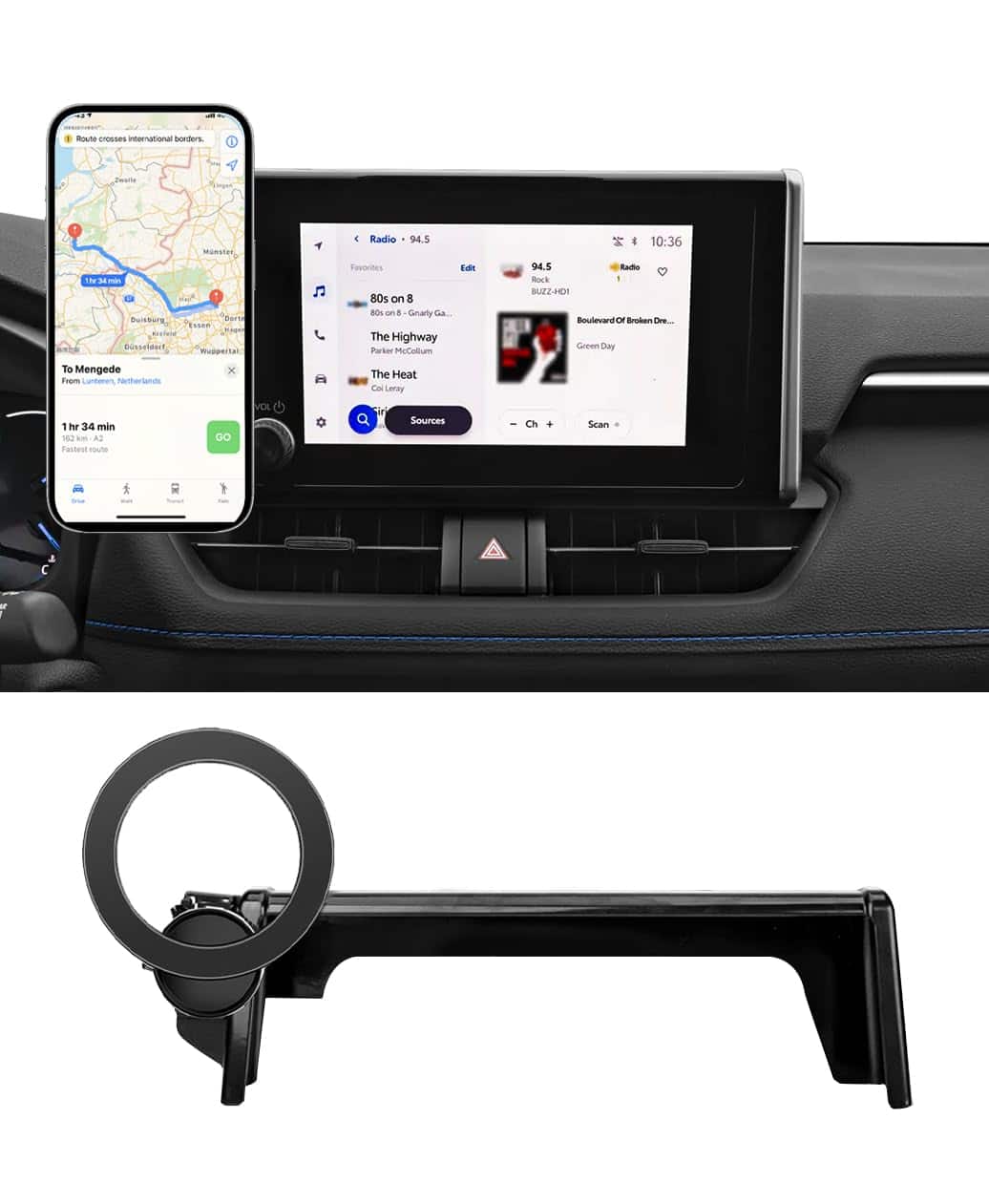 HM 1810 - Car Phone Holder For Toyota Rav4 Accessories 2019 2020 2021 2022 2023 2024 2025 Cell Mount Le se xle xle - Magnetic Holder for Toyota RAV4 2019-2025 7/8inch