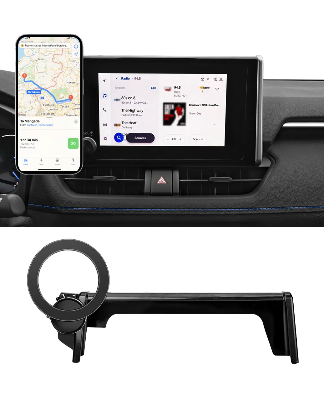 Magnetic Holder for Toyota RAV4 2019-2025 7/8inch