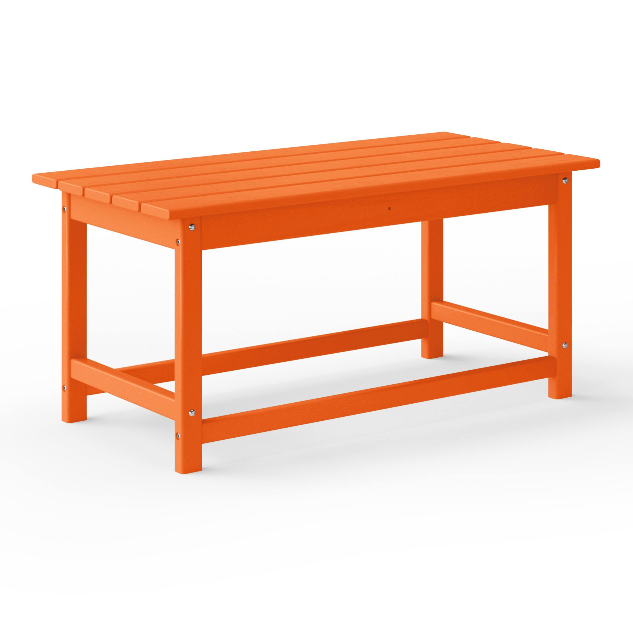 Left. WestinTrends - WestinTrends Malibu 35" length outdoor Coffee table for Adirondack chair - Orange.