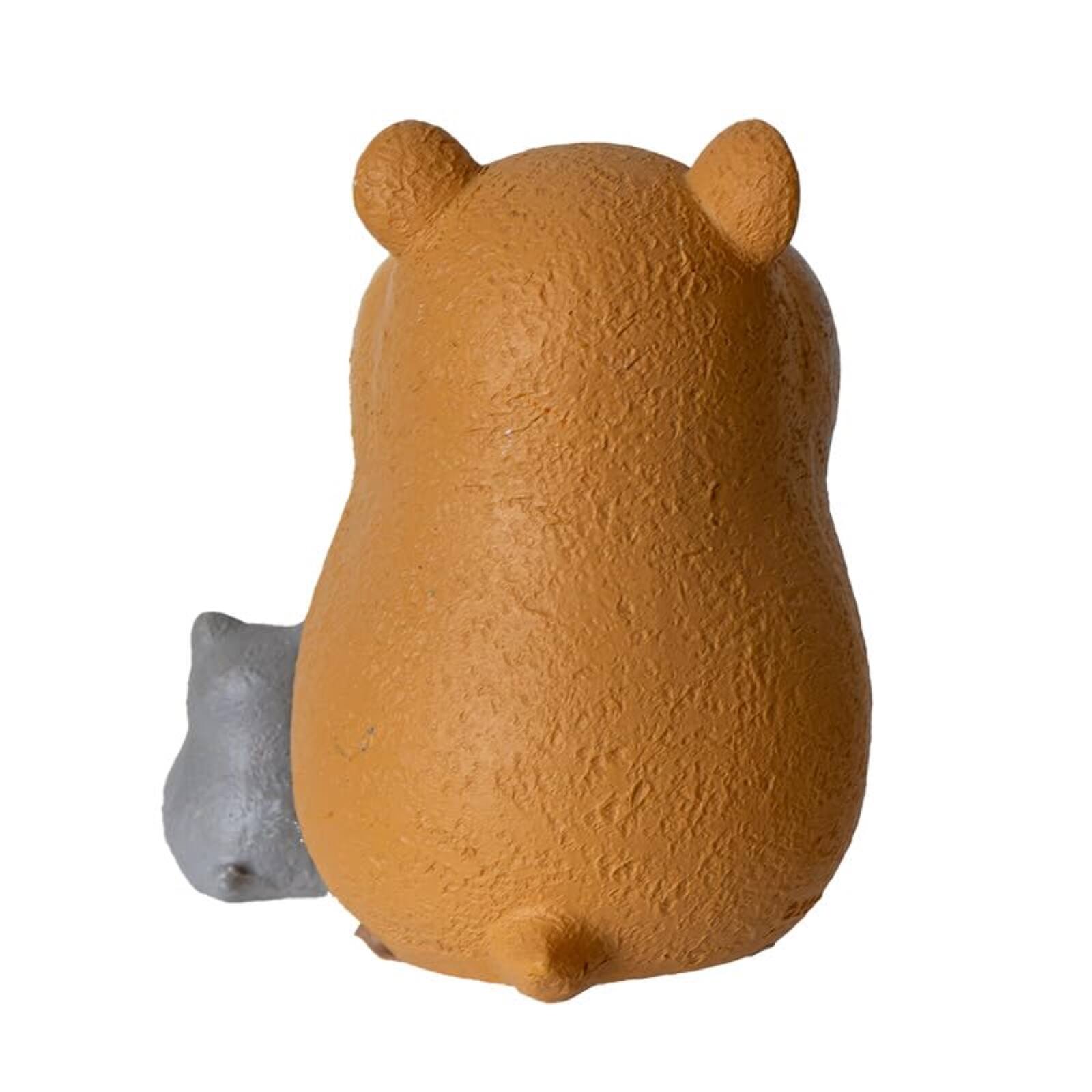 Angle. Pacific Trading - Hammy Furrybones Figurine Skeleton in Adorable Hamster Costume with Tiny Mouse Friend 2.95 Tall - White.