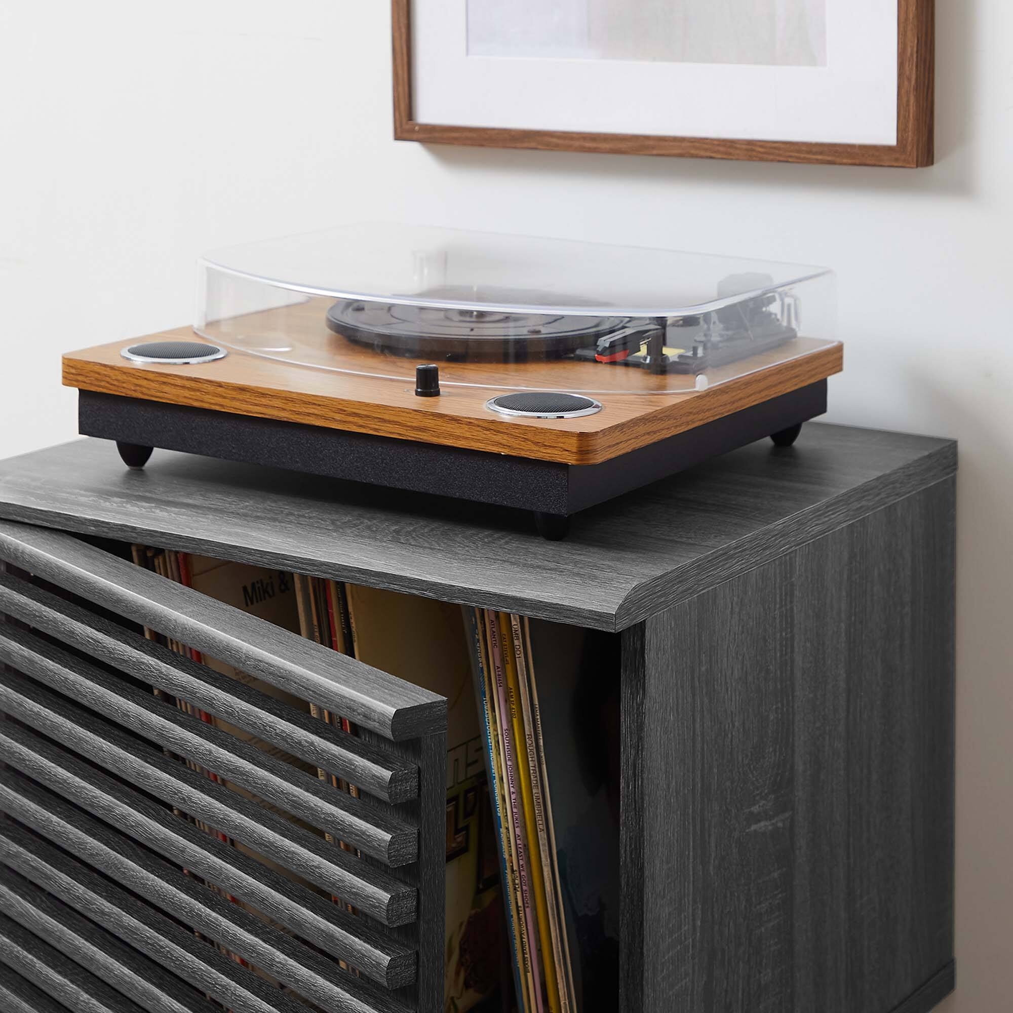 Back. Modway - Render Vinyl Record Display Stand by Modway - Charcoal.