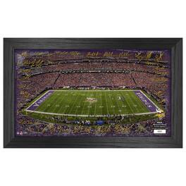 Highland Mint - Minnesota Vikings 12" x 20" 2024 Signature Gridiron Panoramic Framed Photo - Multicolor