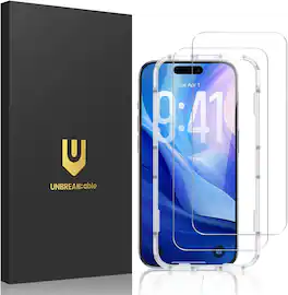 UNBREAKcable - 2-Pack Screen Protector Tempered Glass for iPhone Air - Clear