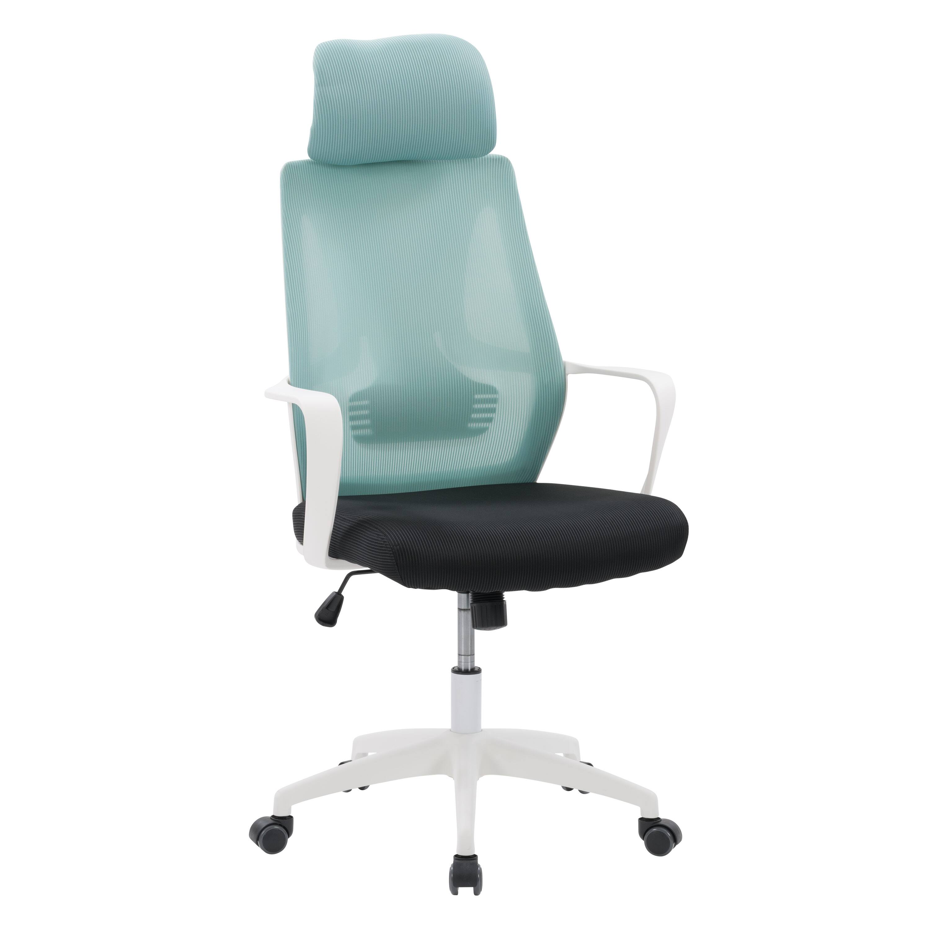 Angle. CorLiving - Workspace Mesh Back Office Chair - Teal and Black.