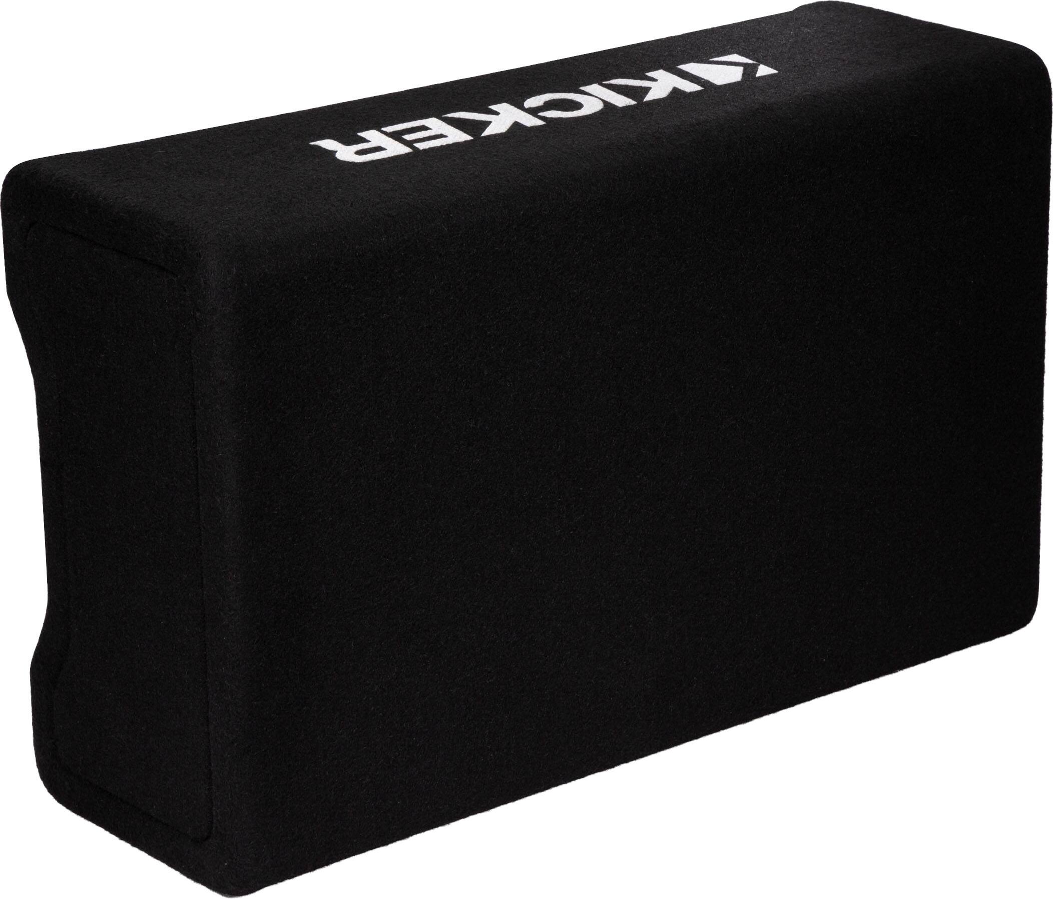 Alt View 3. KICKER - Comp Down-Firing 12" Single-Voice-Coil  4-Ohm Loaded Subwoofer Enclosure - Black.