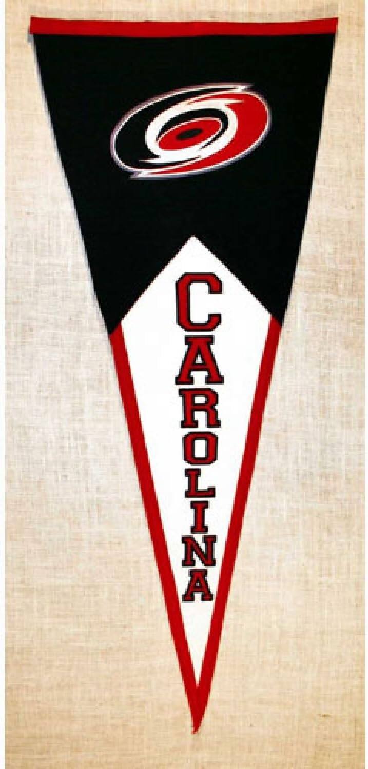 Alt View 1. Winning Streak Sports - Carolina Hurricanes NHL GIANT SIZE 17x40 Classic Wool Pennant (BUNCH of JERKS) - Multi.