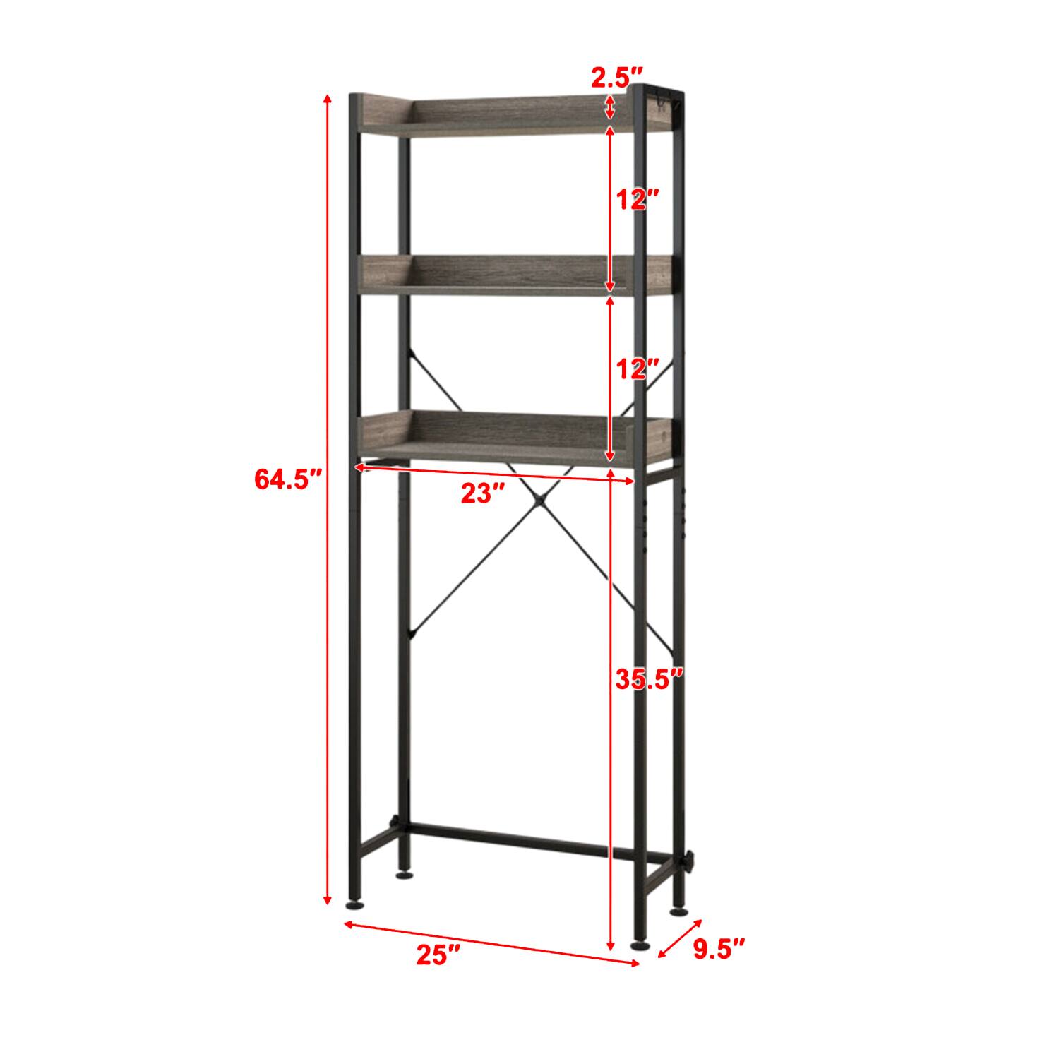 2.5" 12" 12" 64.5" 23" 35.5" 25" 9.5"