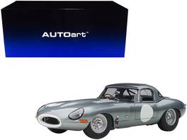 Jaguar Lightweight E Type Roadster RHD (Right Hand Drive) 1/18 Model Car by Autoart - Dark Silver