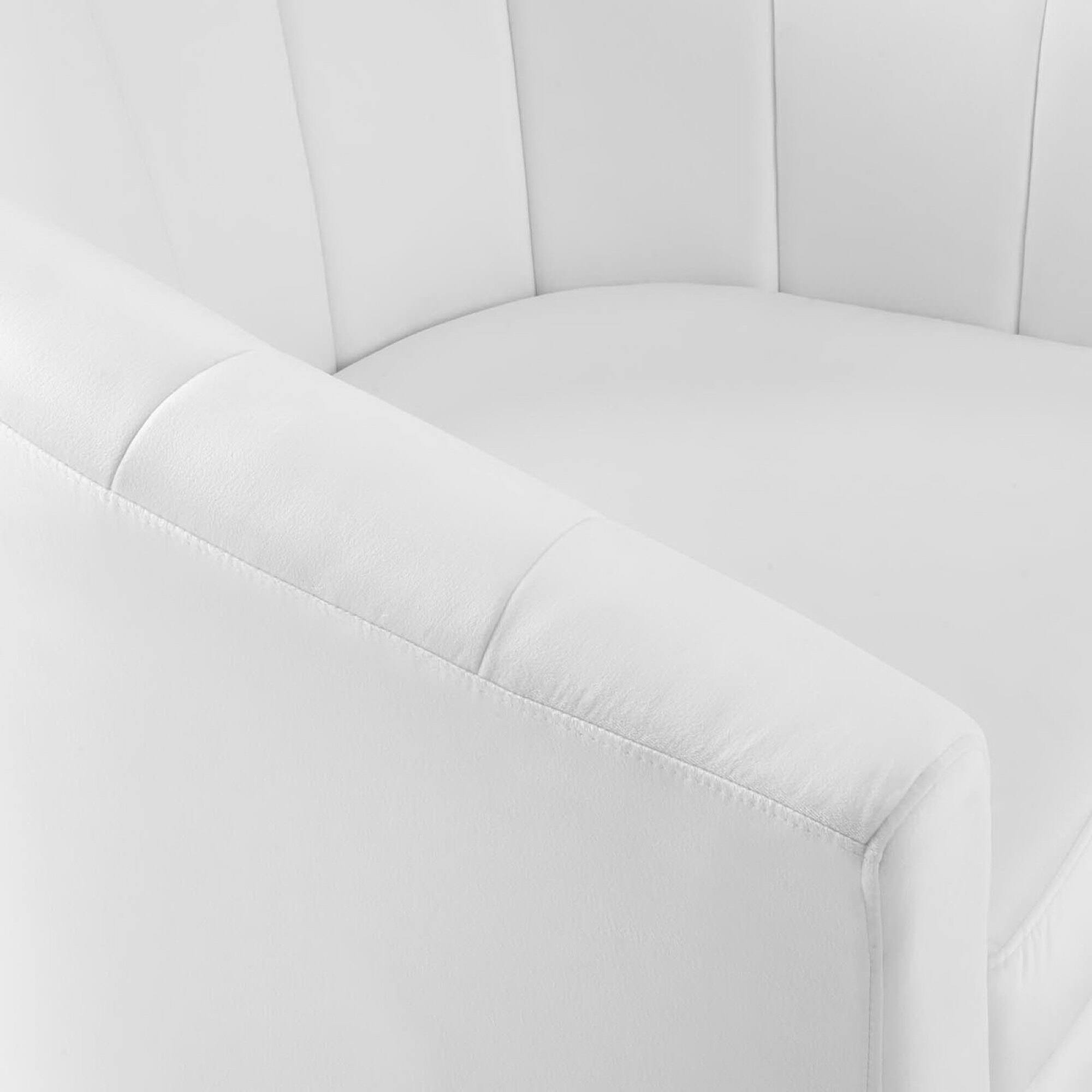 Back. Modway - Prospect Performance Velvet Swivel Armchair by Modway - White.
