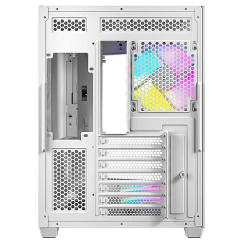 Alt View 3. Antec - C5 ARGB White, Mid-Tower ATX PC Case, 7×120mm ARGB PWM Fans Included, Supports Up to 10 Fans, 360mm Radiator Support - White.