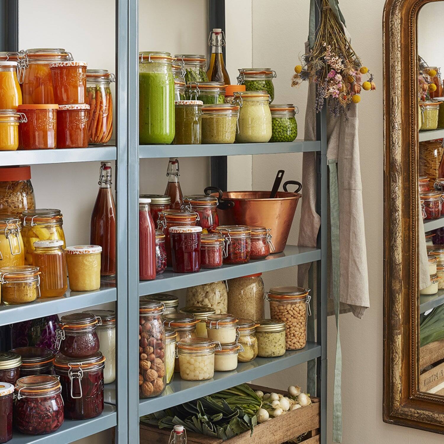 Alt View 1. Le Parfait - Super Jar - 250ml French Glass Canning Jar w/Round Body, Airtight Rubber Seal & Glass Lid, 8oz/Half Pint (Pack of 6).