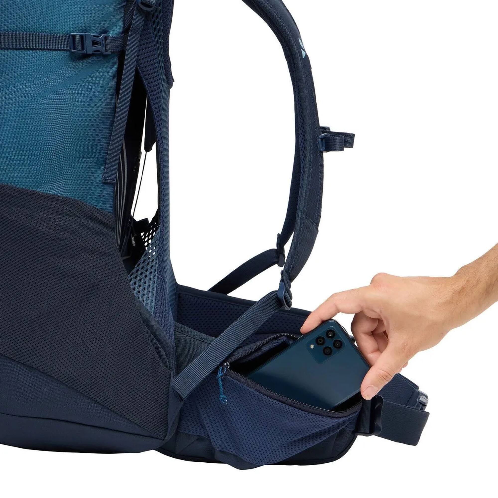 Alt View 3. VAUDE - Vaude Brenta 44+6 Hiking Backpack - Baltic Sea - Baltic Sea.