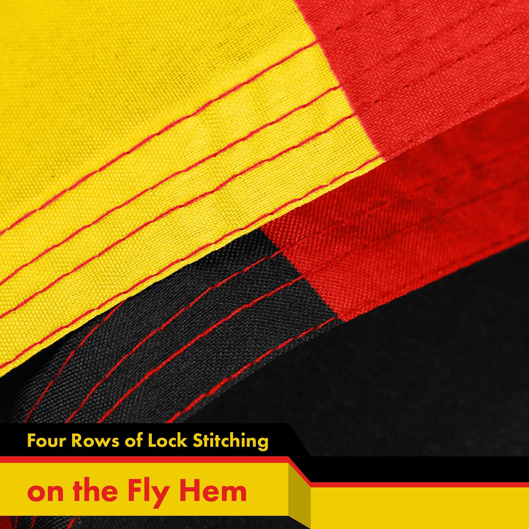 Four Rows of Lock Stitching on the Fly Hem