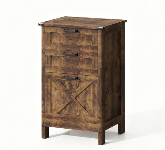 Angle. TinyHomie - Office Storage Cabinet Vertical File Cabinet with 3 Drawers For Home and Office.