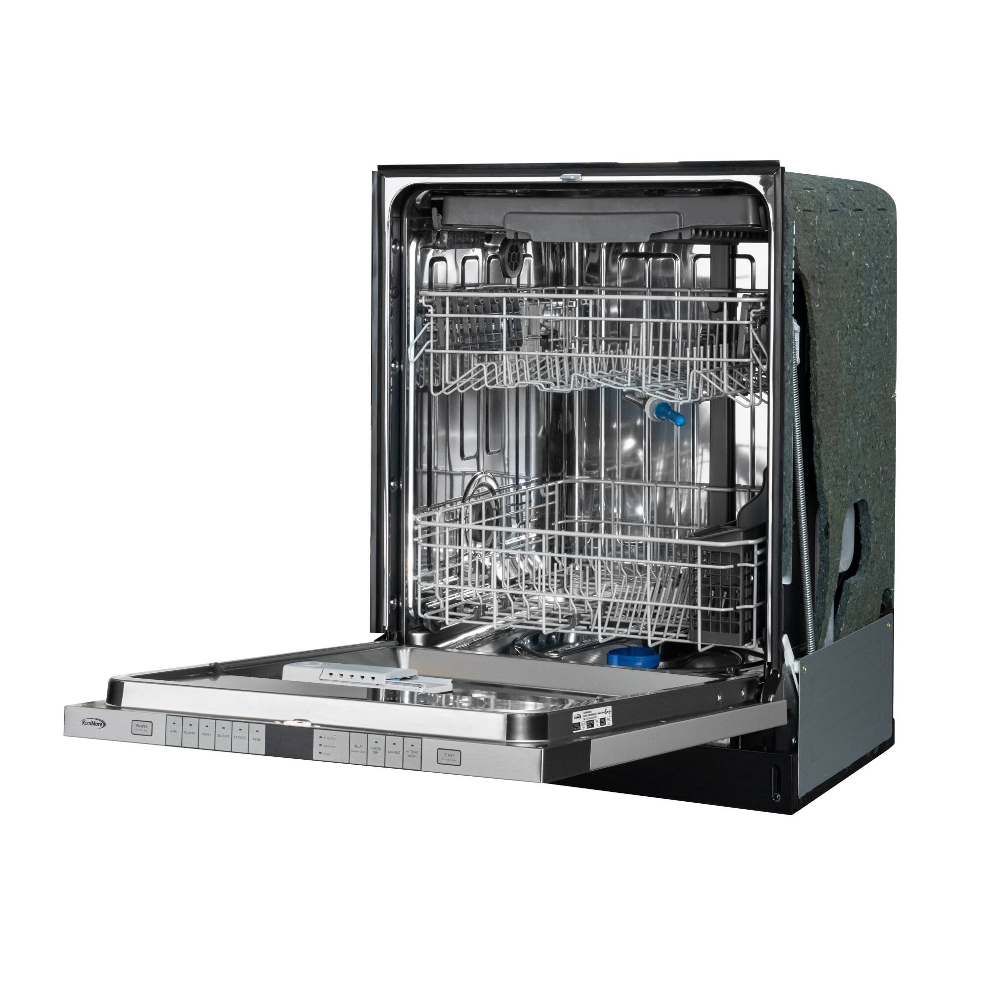 Alt View 4. Koolmore - 24 in. Panel Ready 14 Place Settings 45 DB Dishwasher in Stainless-Steel (KM-DW2445-PR) - Stainless-Steel and Black.