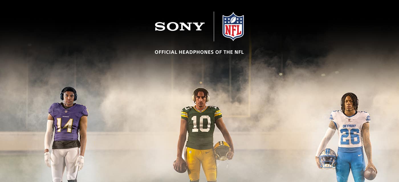 SONY NFL OFFICIAL HEADPHONES OF THE NFL 14 10 DETROIT 26