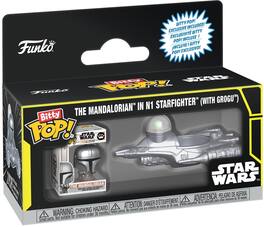 Funko - Bitty POP!: Ride: Star Wars - The Mandalorian in N1 Starfighter (with Grogu) - COLLECTIBLES - Multicolor