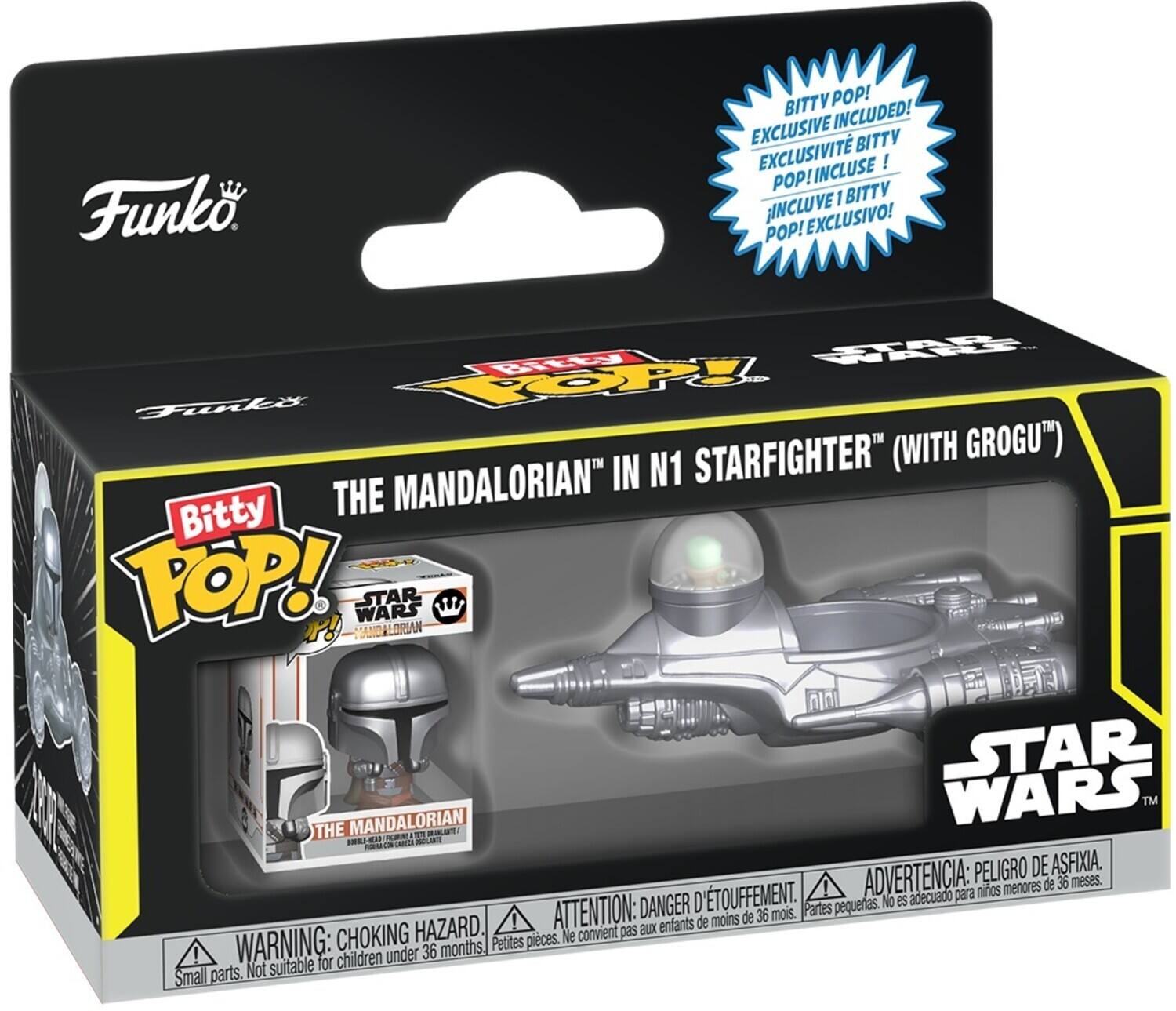 Funko Bitty POP!: Ride: Star Wars - The Mandalorian in N1 Starfighter (with Grogu) - COLLECTIBLES