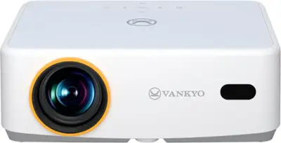 Vankyo - Leisure 570B Native 1080P Wireless Smart WebOS Single LCD Mini Projector, Screen Included - White