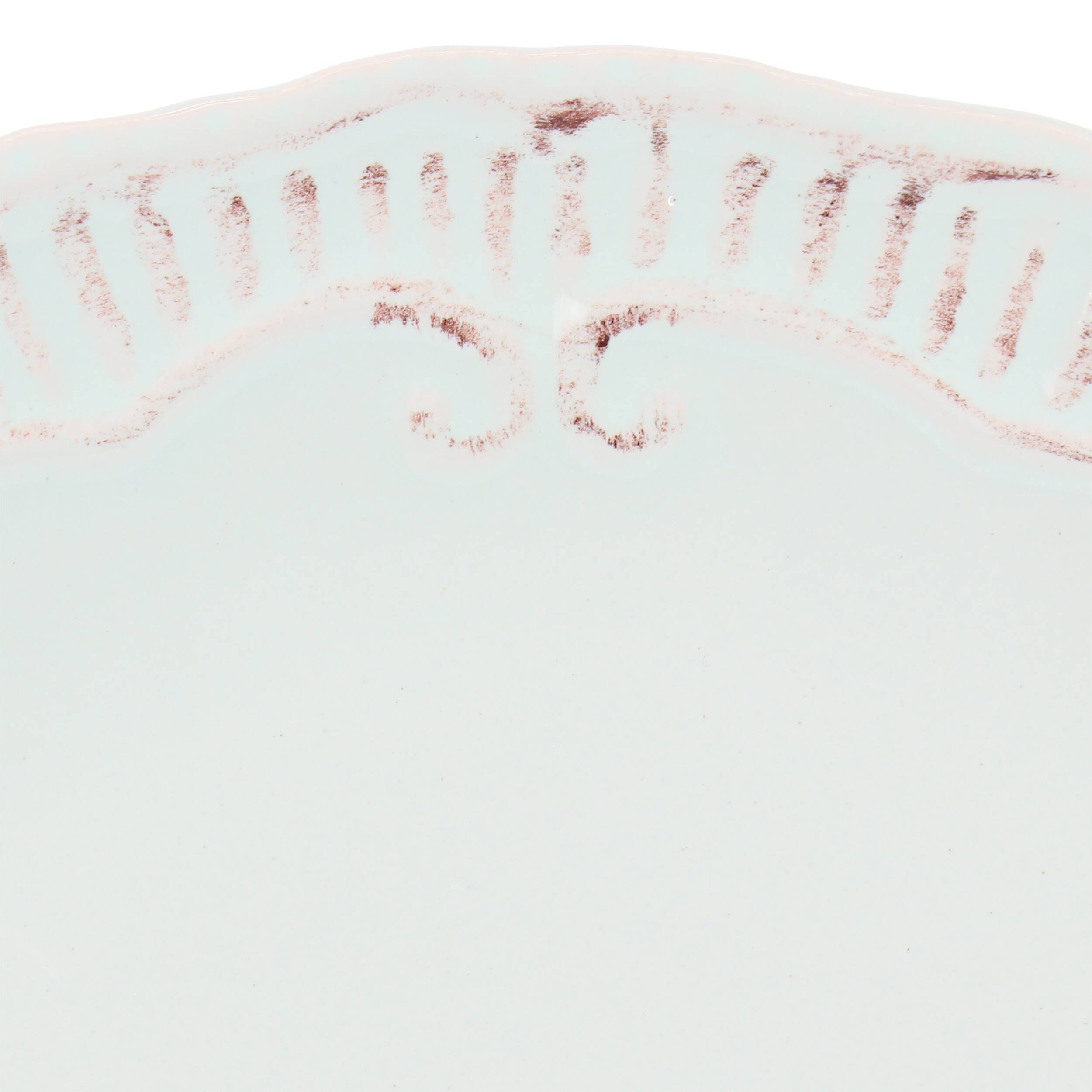 Alt View 3. Modern Southern Home - Modern Southern Home Capri 6 Piece 11 Inch Stoneware Embossed Dinner Plate Set in Egg Blue - Mint.