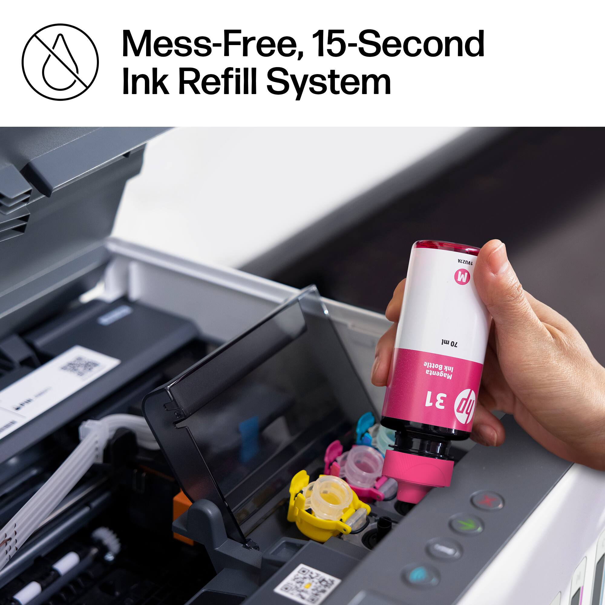 Mess-Free, 15-Second Ink Refill System

BLORNE M ml 70 Bottle Magenta 31 du A