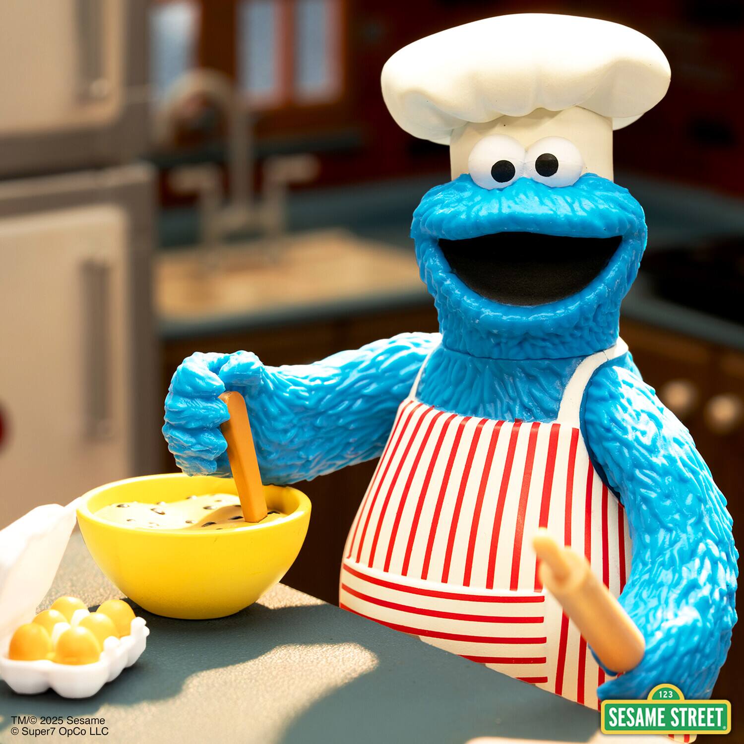 Super7 Sesame Street ReAction Wv4 Chef Cookie Collectibles