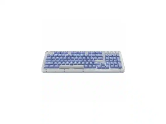 Front. Logitech - Logitech Alto Keys K98M Wireless Mech Keyboard, Customizable, Backlit, Lilac - Bluetooth/RF - Lilac.