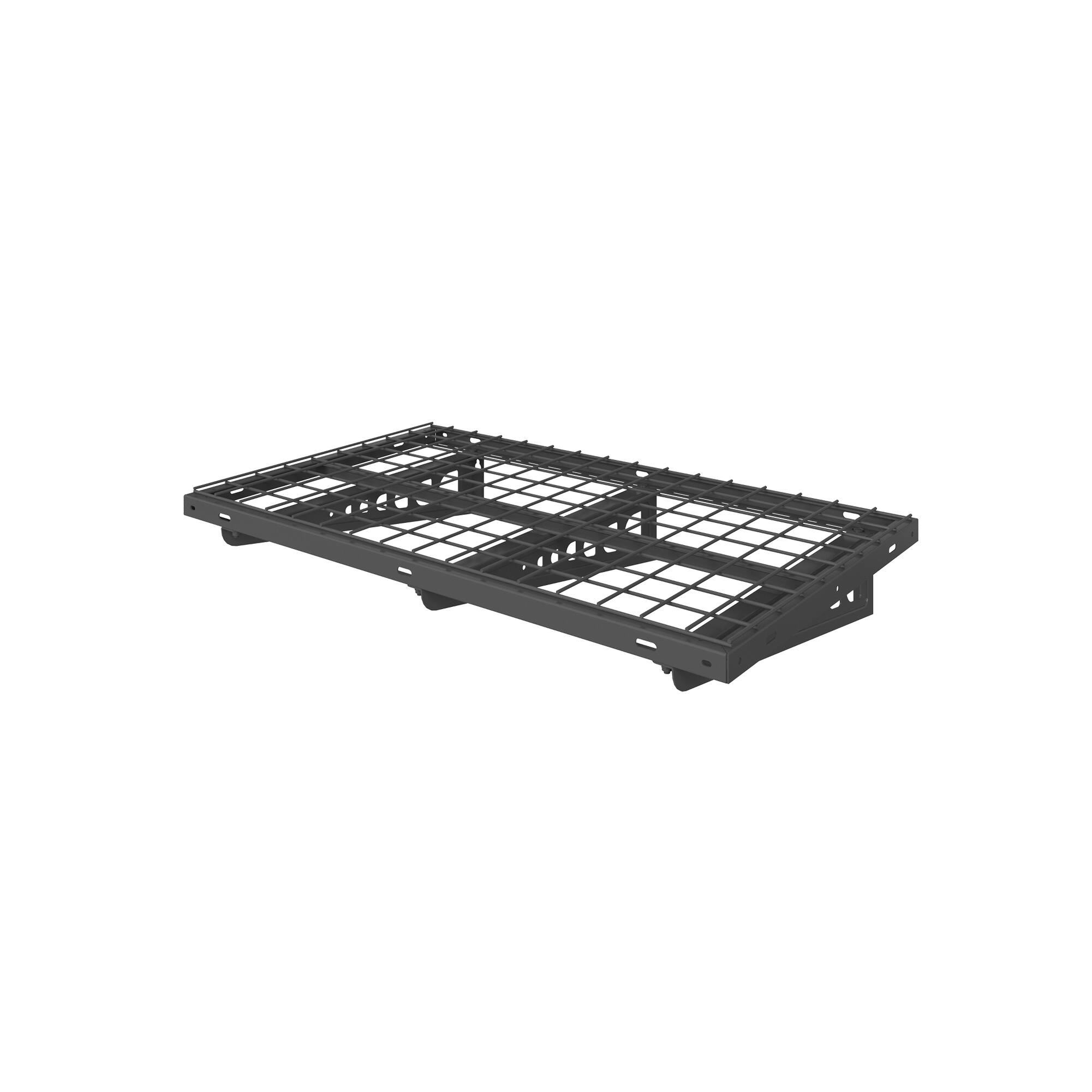 Left. Fleximounts - 40 in. x 24 in. Heavy Duty Steel Garage Wall Shelf with Brackets - Black.