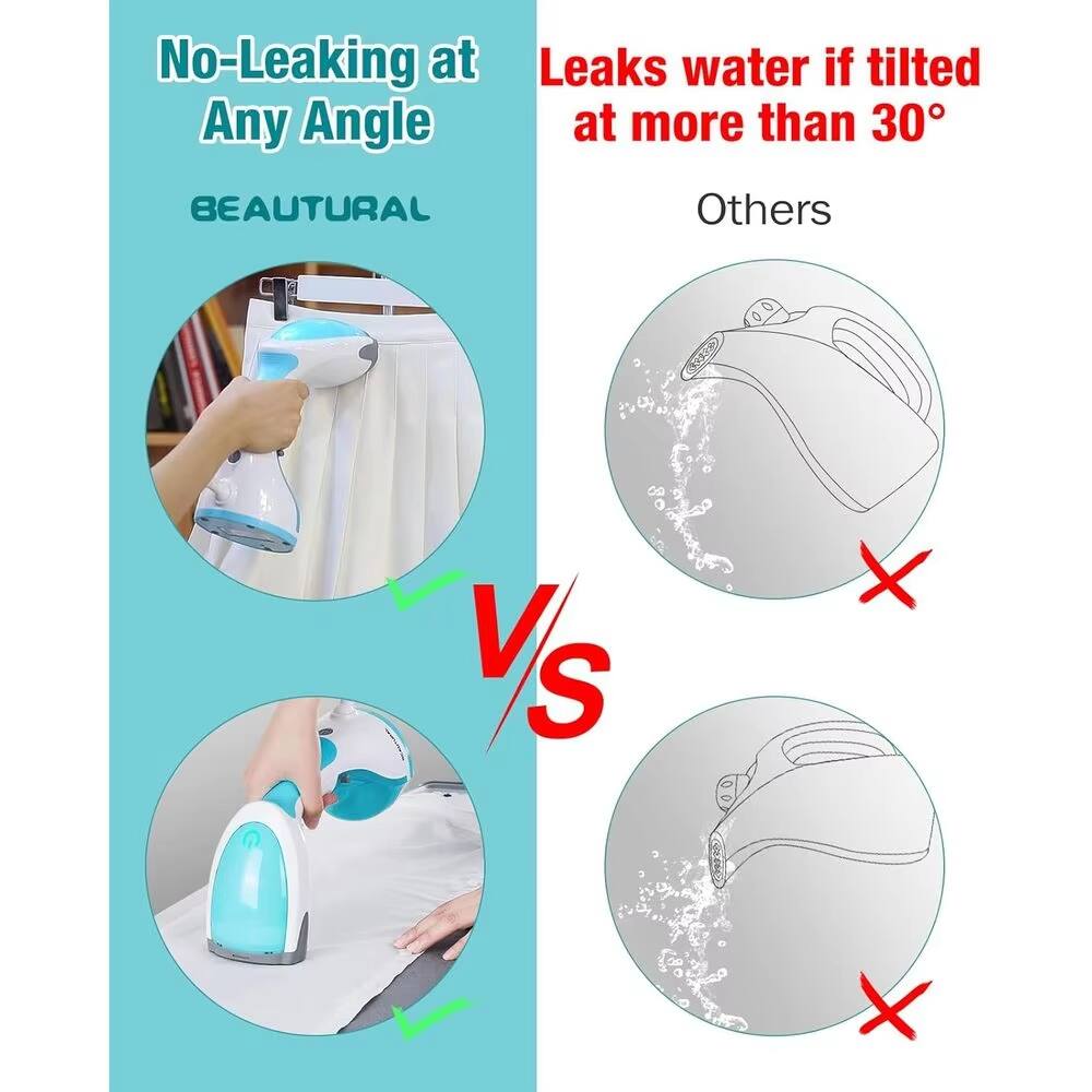 No-Leaking at Any Angle  
BEAUTURAL  

Leaks water if tilted at more than 30°  
Others  

VS