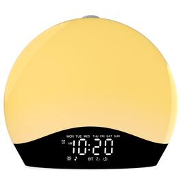 Dazzed Corner - Wake Up Light Sunrise Alarm Clock, White Noise Sound Machine - Black