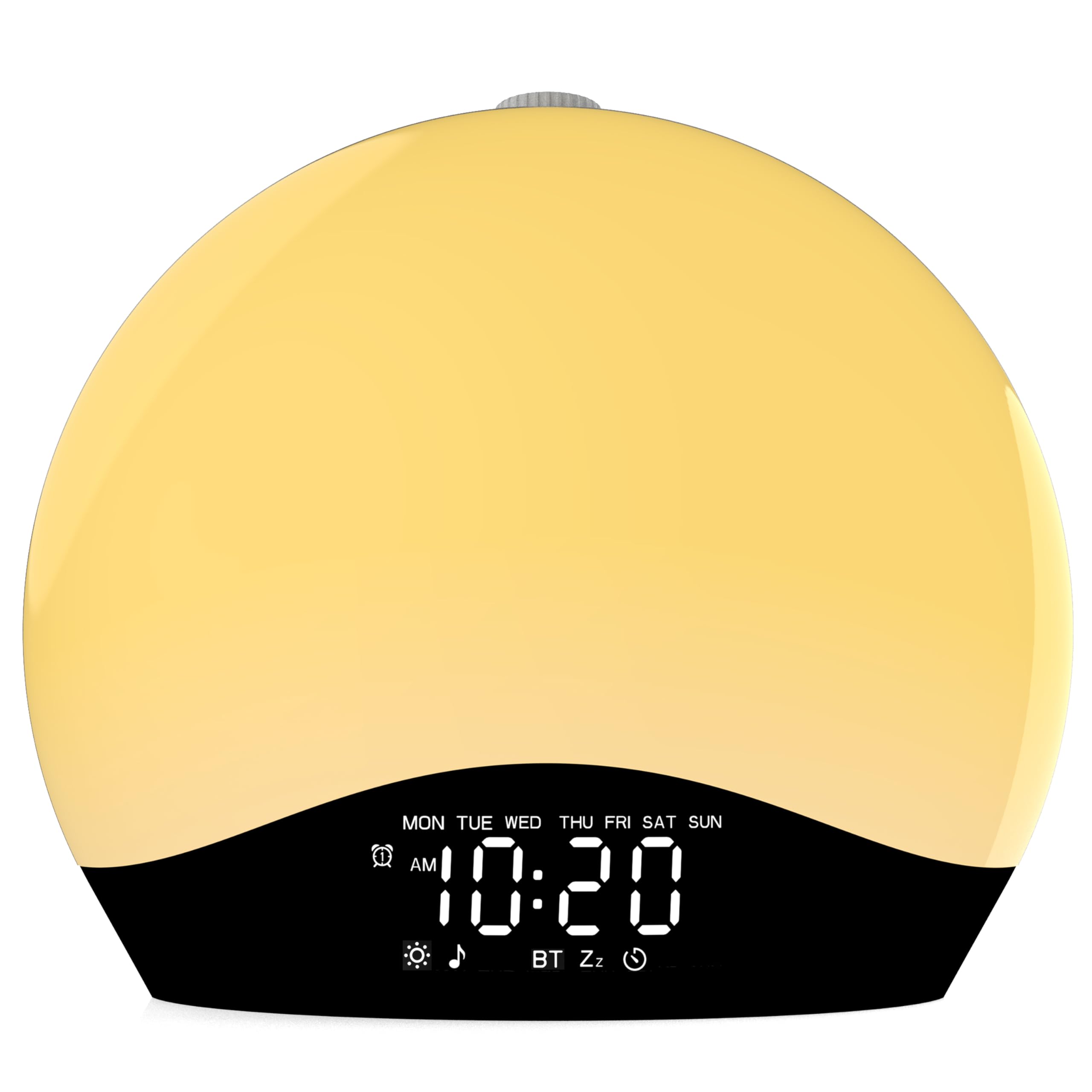 Dazzed Corner - Wake Up Light Sunrise Alarm Clock, White Noise Sound Machine - Black