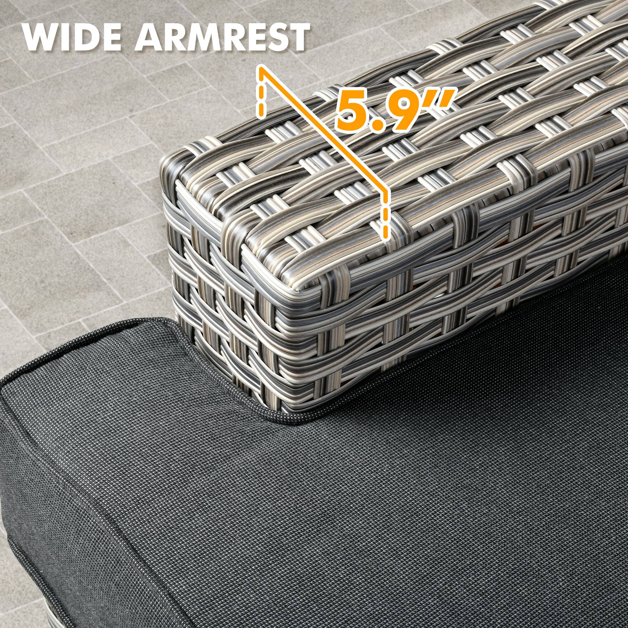 WIDE ARMREST  
5.9"