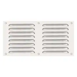 Unique Bargains - 8"x16" Stainless Steel Vent Cover, Screen Air Grille Ventilation Cover HVAC Louvered Grill Built-in Mesh for Home - Silver