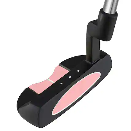 Front. Costway - Costway 30 Inch Junior Mallet Putter for Kids with Stainless Steel Shaft and Headcover Pink - Pink.