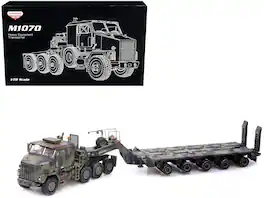 M1070 Heavy Equipment Transporter Army Camouflage "Armor Premium" Series 1/72 Diecast Model by Panzerkampf