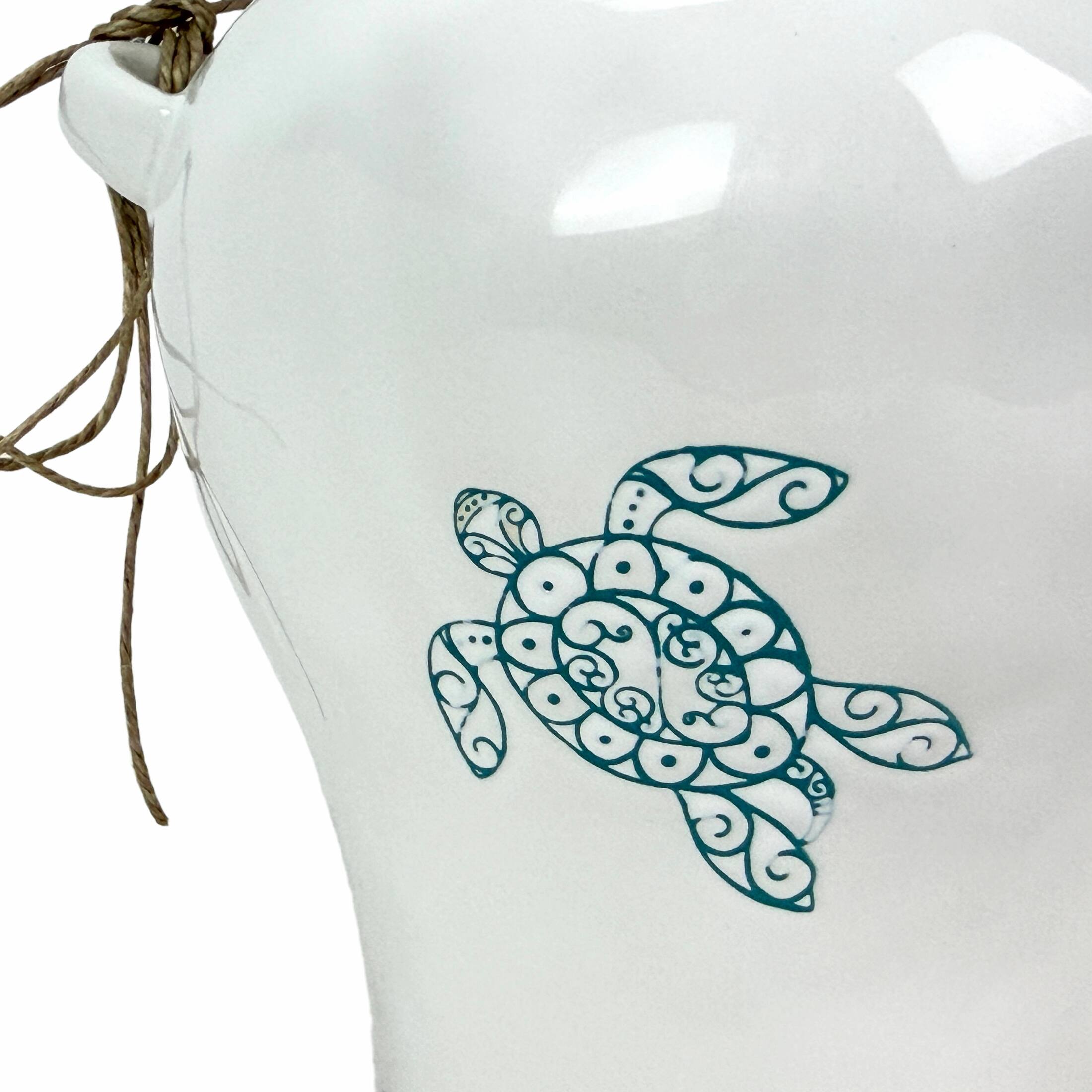 Alt View 9. Fancy That - Sea Turtle Ceramic Kitchen Utensil Holder White Glossy 10.5 Inch Tall - White.