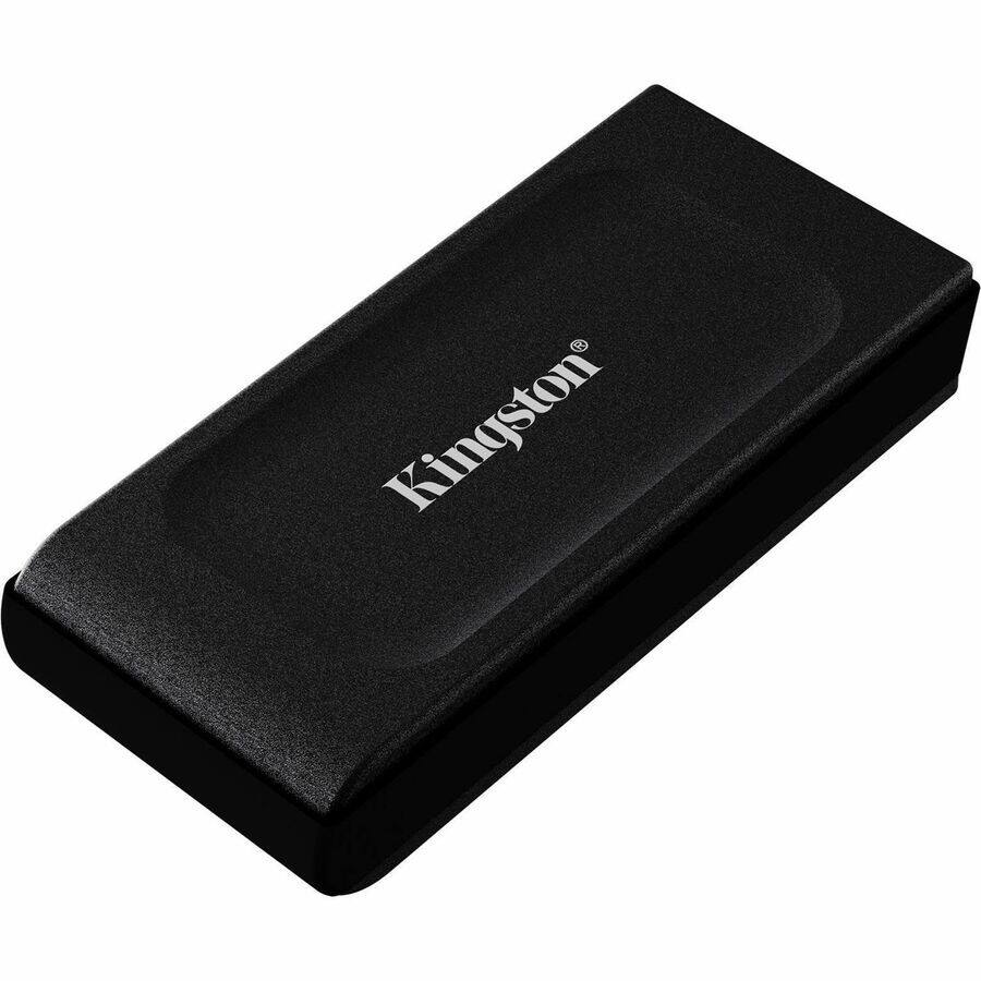 Angle. Kingston - Kingston External SXS1000  2TB USB 3.2 Gen 2x2 Type-C 3D NAND Solid State Disk - Black.