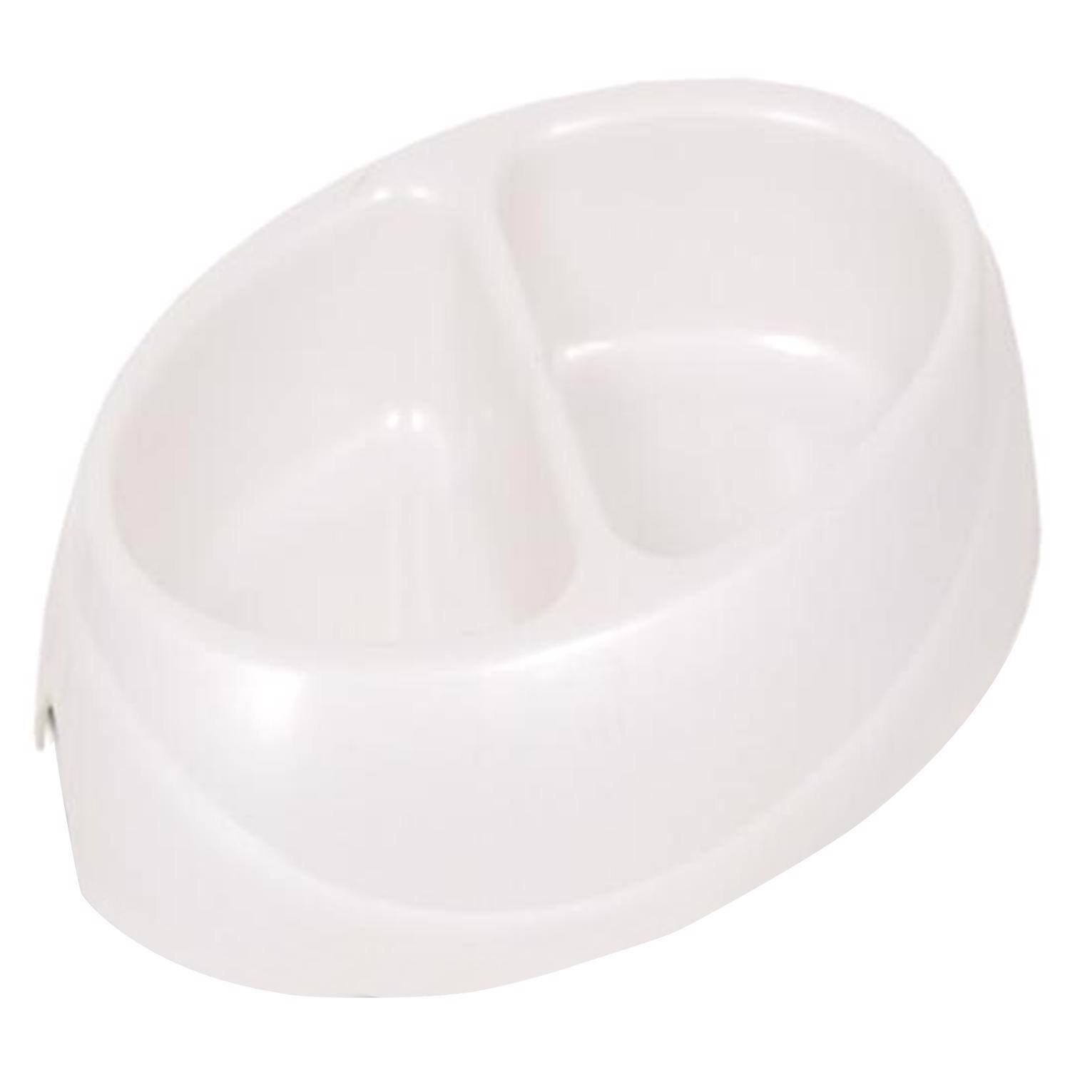 Angle. Petmate - Petmate Assorted Double Diner Plastic 1 cups Pet Bowl For All Pets - Assorted.