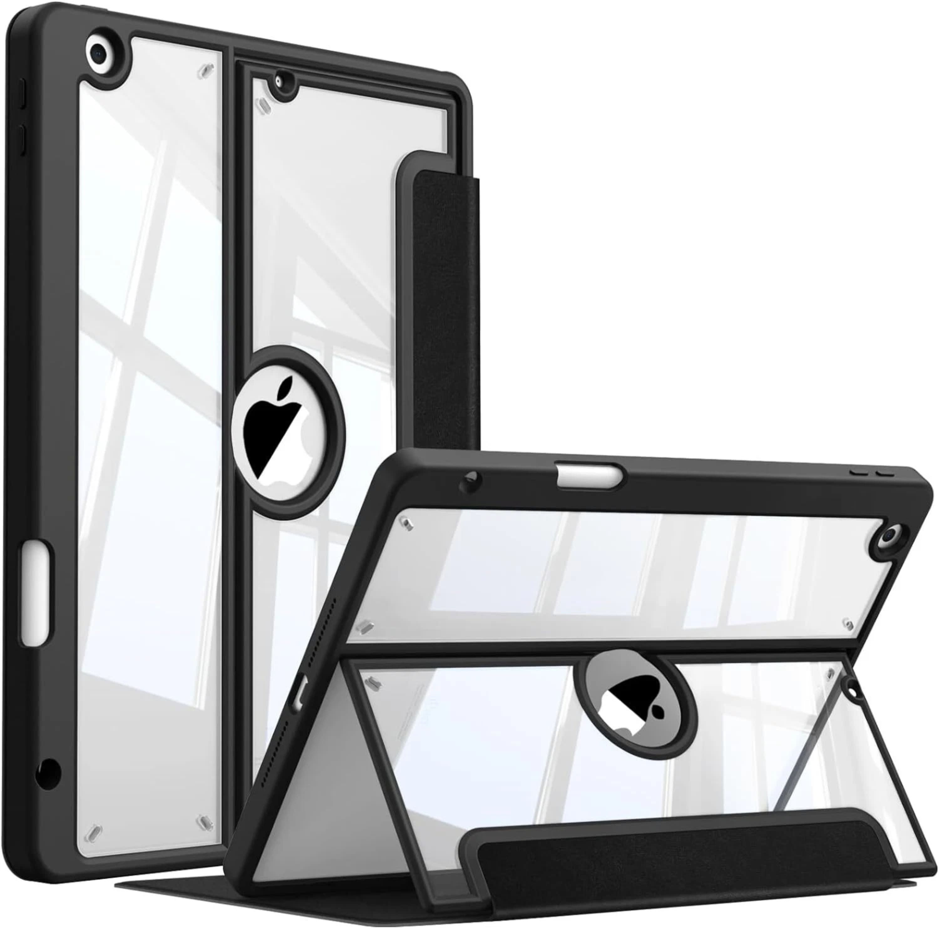 Kitcheniva - Soft TPU Clear Case For iPad 9th 8th 7th Gen 10.2 Inch Protective Cover - Black