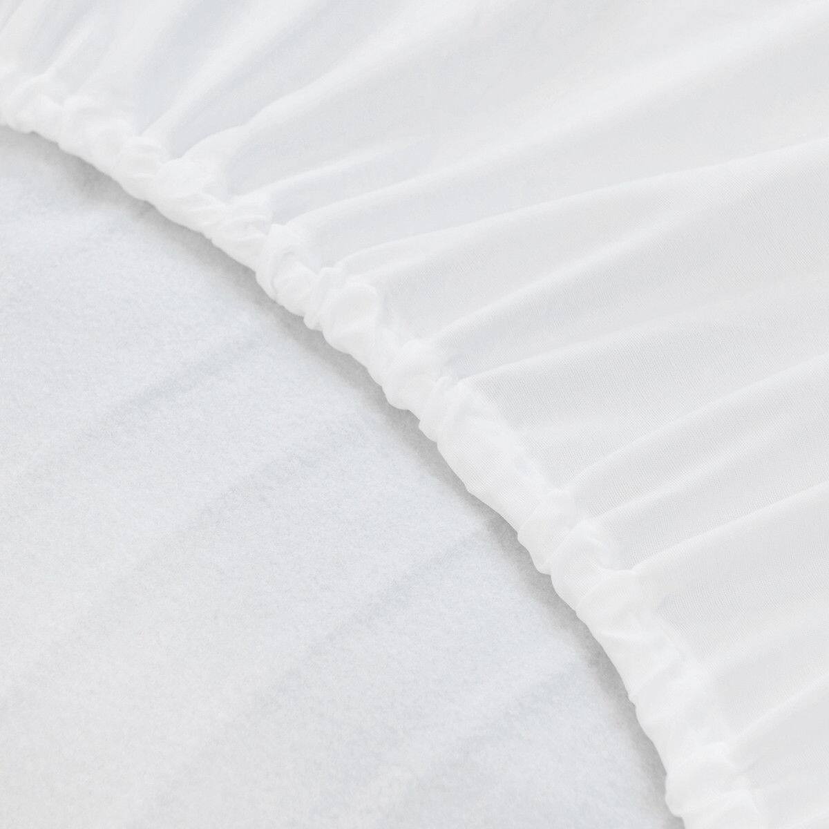 Back. Sugift - Electric Heated King Size Mattress Pad with Adjustable Temperatures 10 H Timer - White.