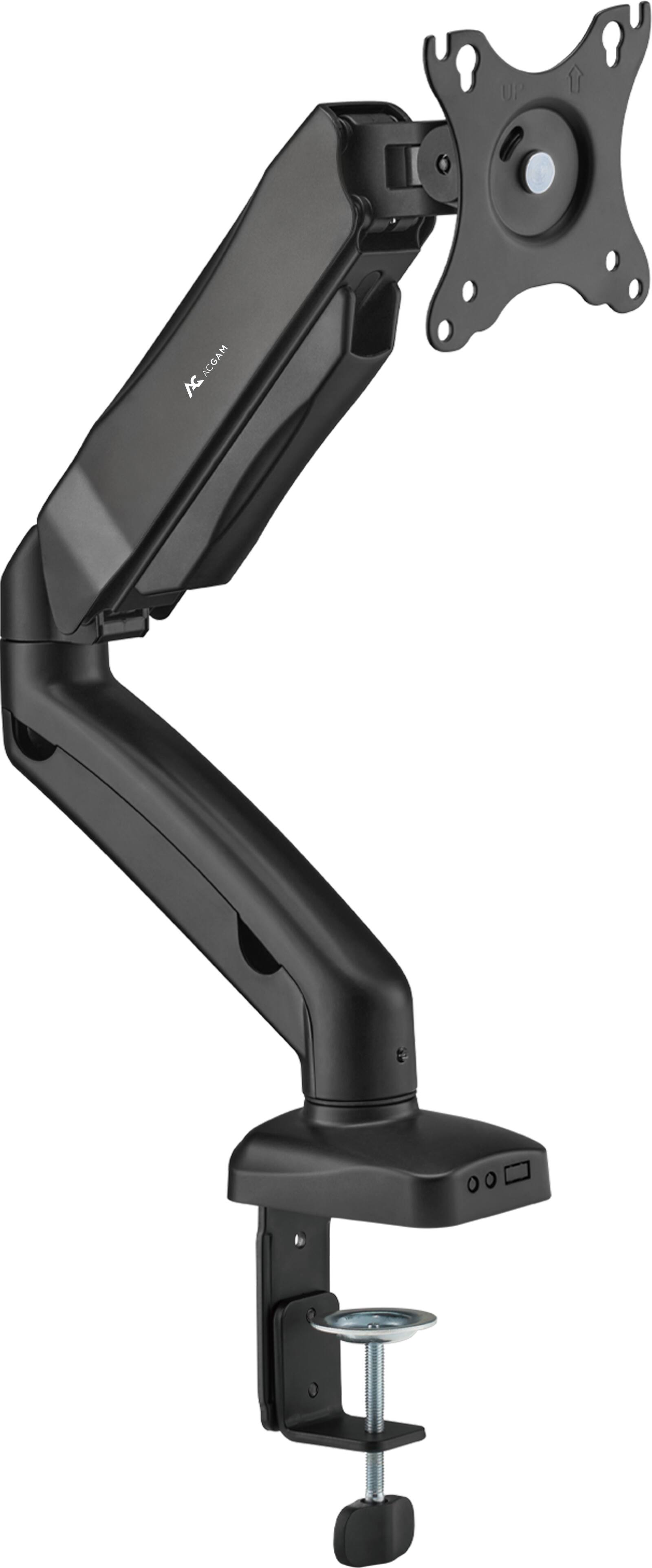 Alt View 13. ACGAM - Single Monitor Arm, Fully Adjustable Spring-Assisted Monitor Desk Mount for Computer Screen 17-32 Inch and 4.4-19.8 lbs - Matte Black.