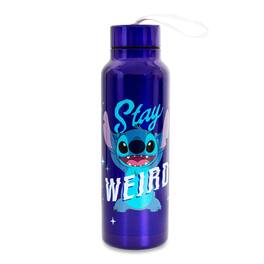 Silver Buffalo - Disney Lilo & Stitch "Stay Weird" Stainless Steel Water Bottle | 27 Ounces - Blue