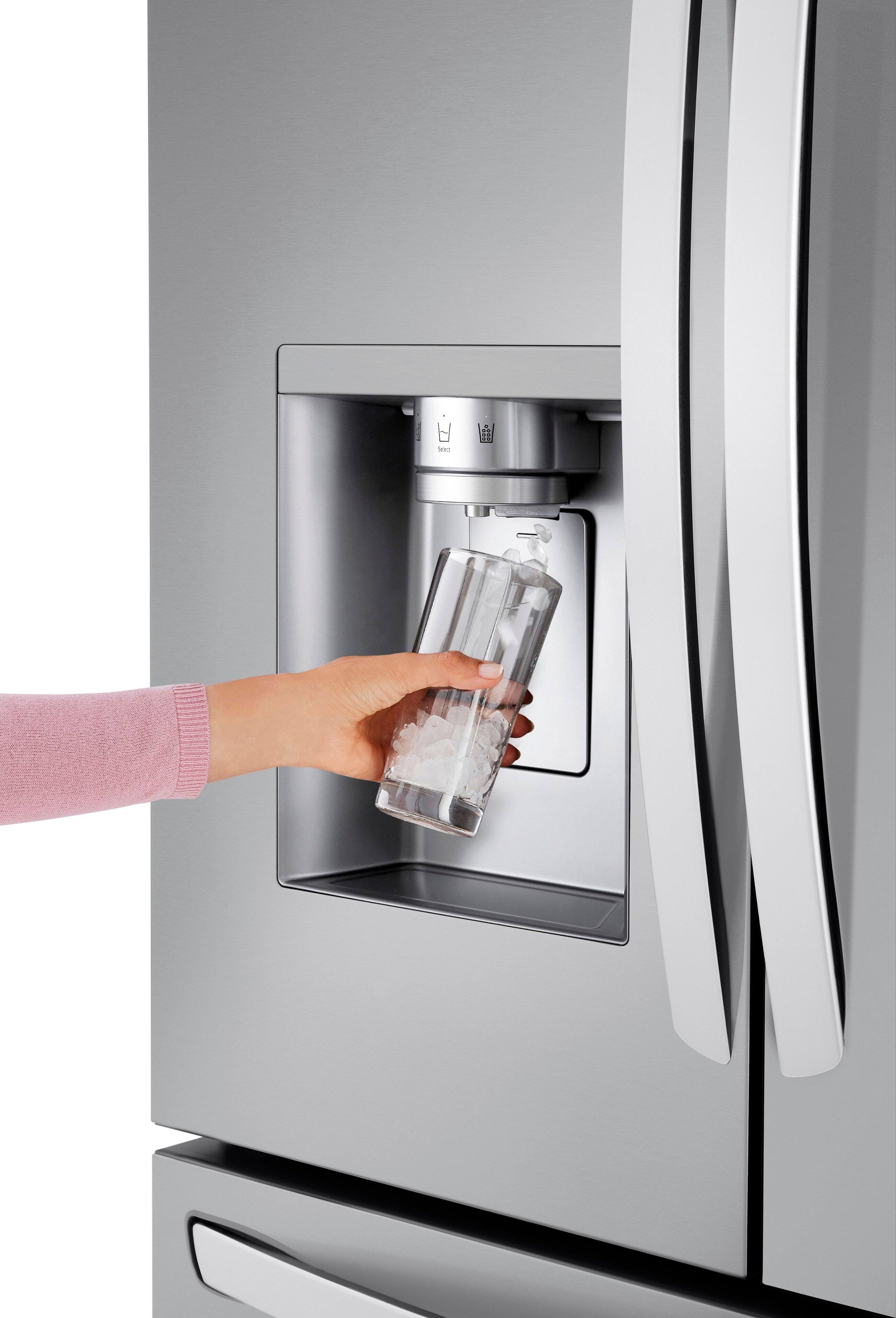 Alt View 9. LG - 30.7 Cu. Ft. French Door Smart Refrigerator with Tall Ice and Water Dispenser - PrintProof Stainless Steel.