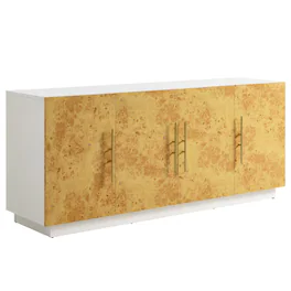 Abel 69 Inch Burl Wood Sideboard Buffet TV Stand by Modway - White Bleached Burl