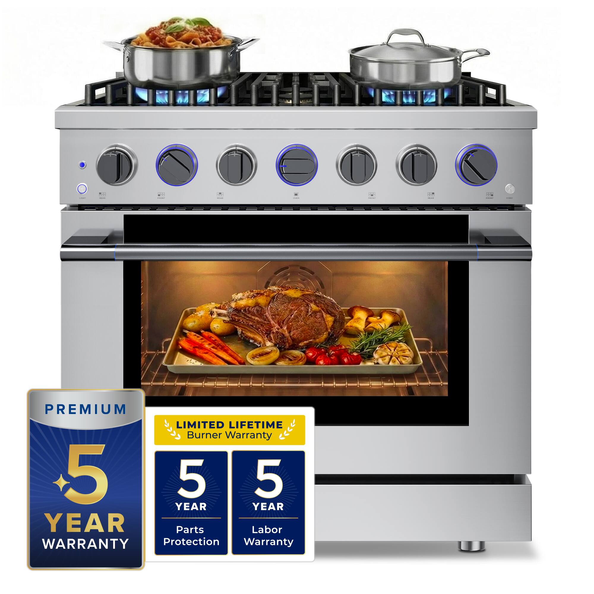 PREMIUM LIMITED LIFETIME Burner Warranty

5 YEAR Parts Protection

5 YEAR Labor Warranty