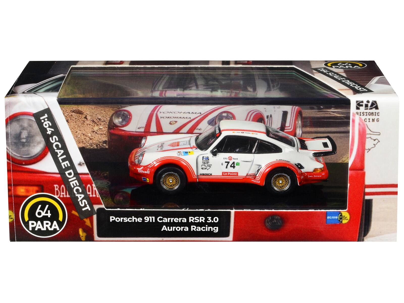 YOMMA FOKOWAM 1:64 SCALE 2A FiR d iP 74 2 Ramk Shelf Le Point BOSCH BA DIECAST 4R 64 Porsche 911 Carrera RSR 3.0 PARA Aurora Racing w d PARA ESCALE DIECAST FiA RISTOBIC CING Kde or