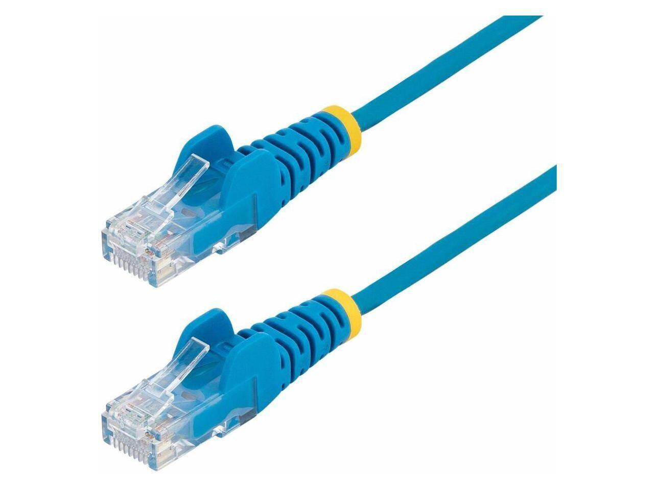Alt View 7. StarTech.com - StarTech.com 9in Blue Slim CAT6 Ethernet Cable, Snagless RJ45, LSZH, 28AWG Pure Copper.