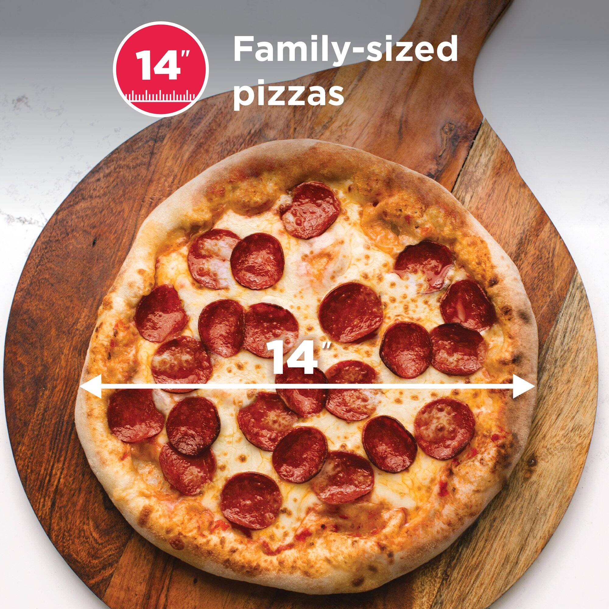 14" Family-sized pizzas

14"